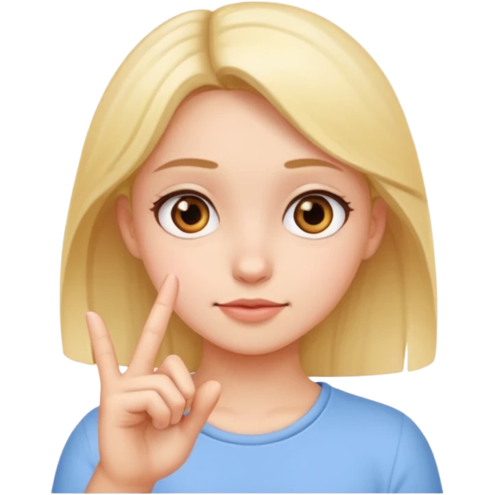 Girl with her fingers like she is going to pinch 🤏  emoji