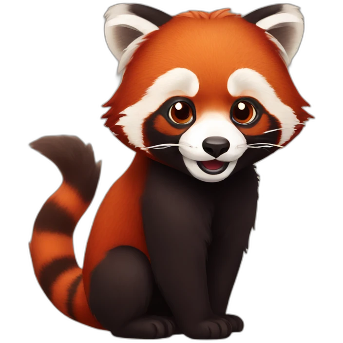 Red panda done with life emoji