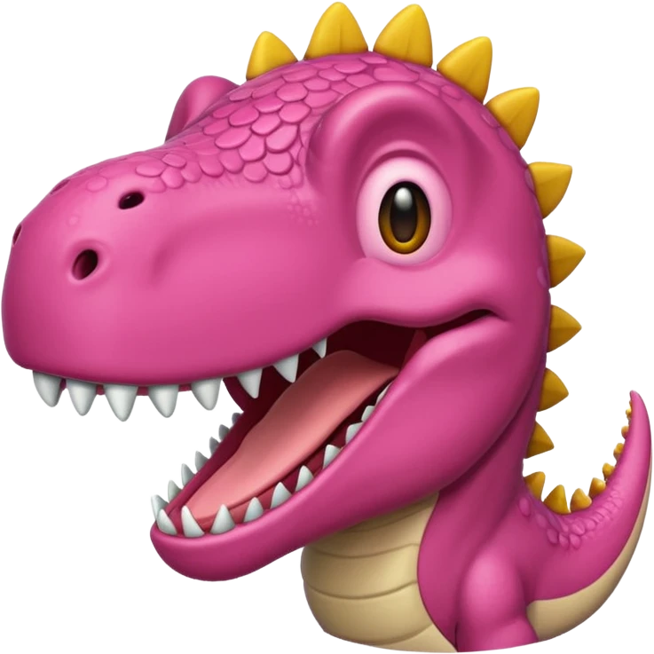 Crea un emoji de un dinosaurio de color rosa, que sea como este 🦖 emoji