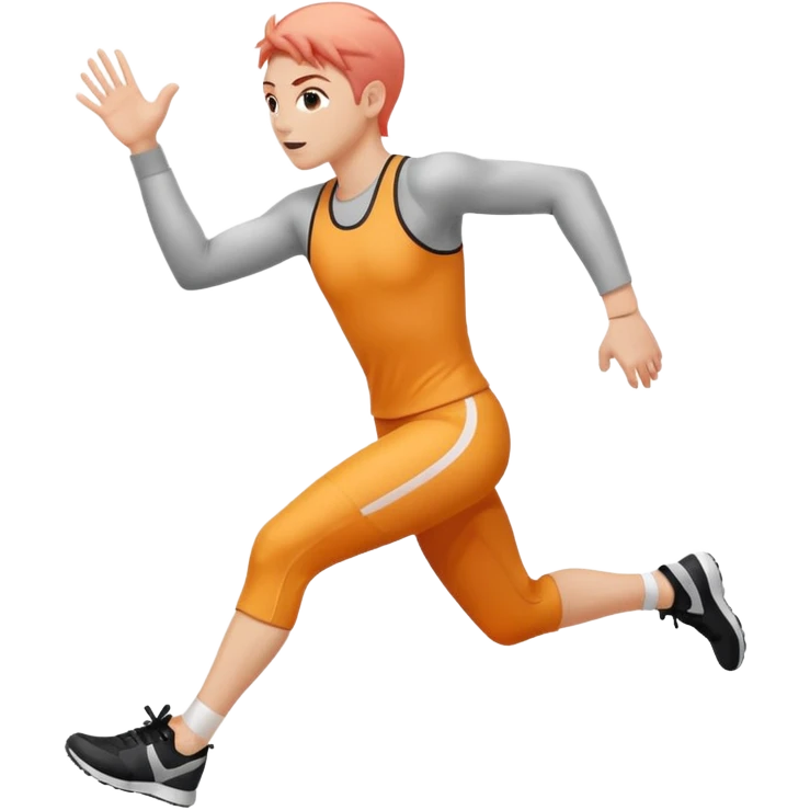 Peach with hand sprints emoji