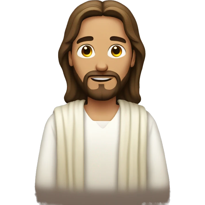 Jesus using cell emoji