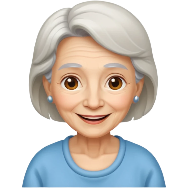 In medieval fairy tales, a kind and amiable grandmother who did not wear jewelry emoji