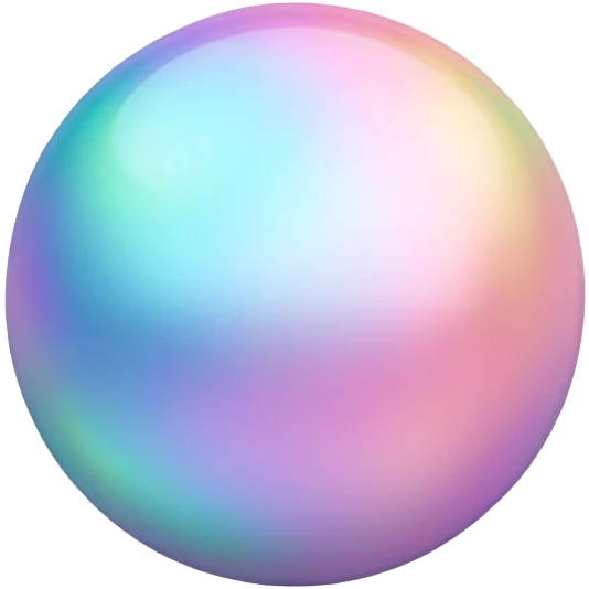 Iridescent pastel ball  emoji