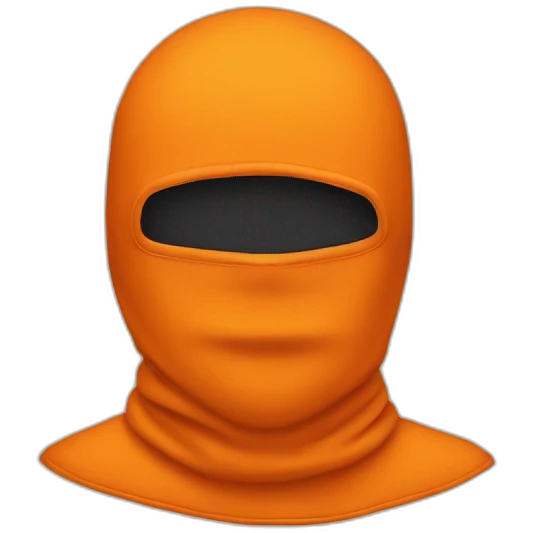 Orange balaclava emoji