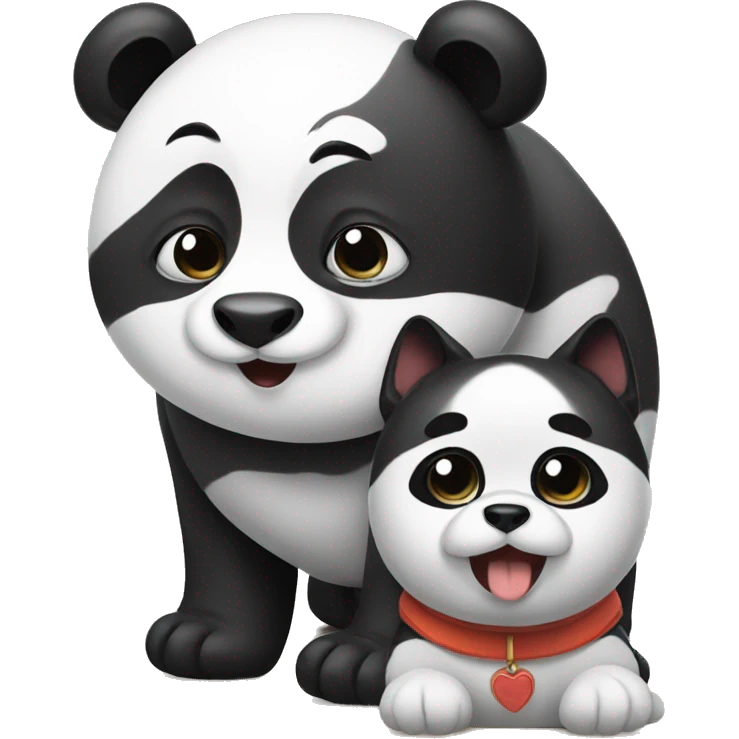 Panda with dog emoji