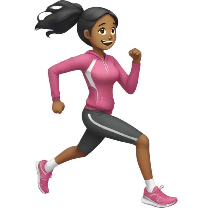  anime girl jogging  emoji