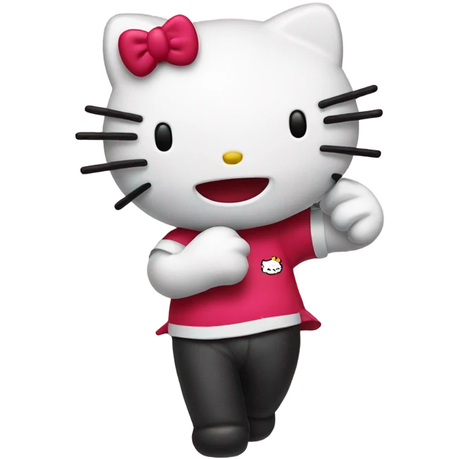 Hello kitty hitting a dab emoji