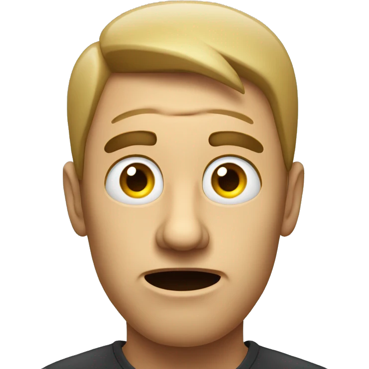 Confused man with rotating spiral shapes in his eyes emoji