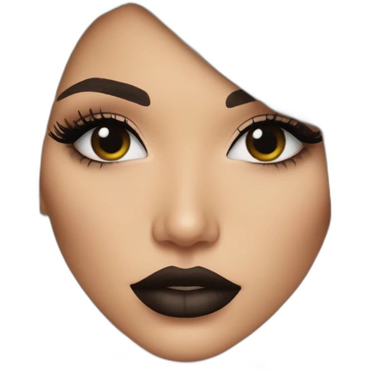 Kylie Jenner Lip hair black emoji