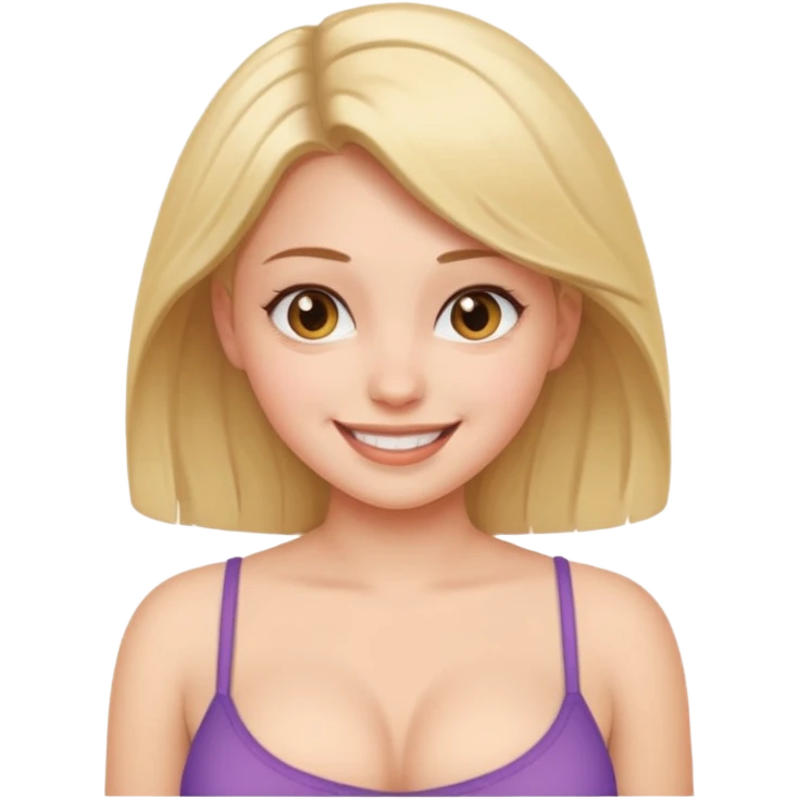 one girl show boobs emoji