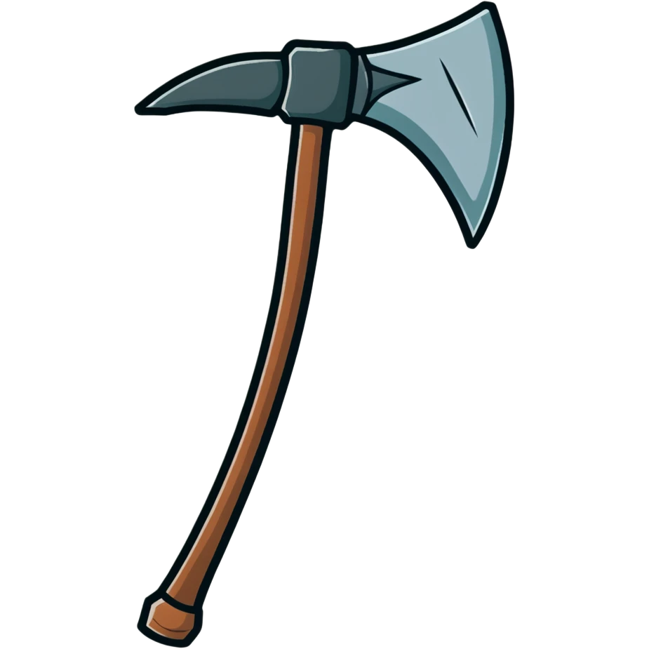 cartoon pickaxe emoji