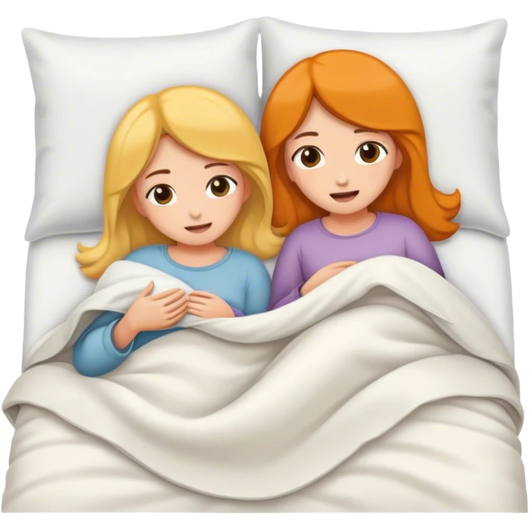 Girls laying in bed emoji