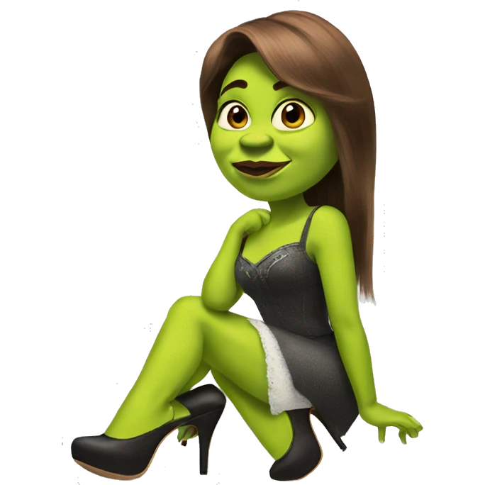 shrek with high heels emoji