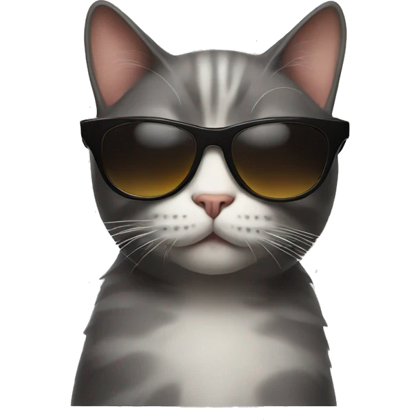 Cat with sunglasses emoji