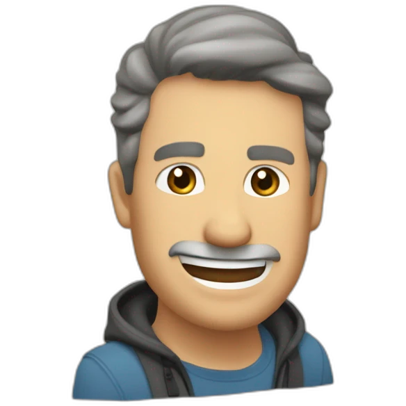 hombre dando la bienvenida, boca abierta, feliz, con brazos abiertos emoji