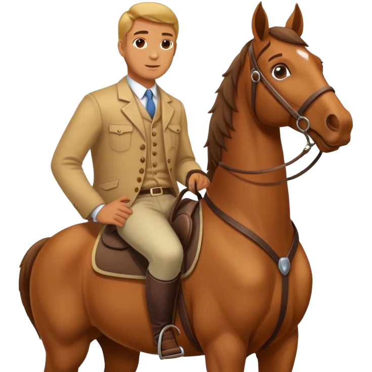 Man sit on the horse  emoji