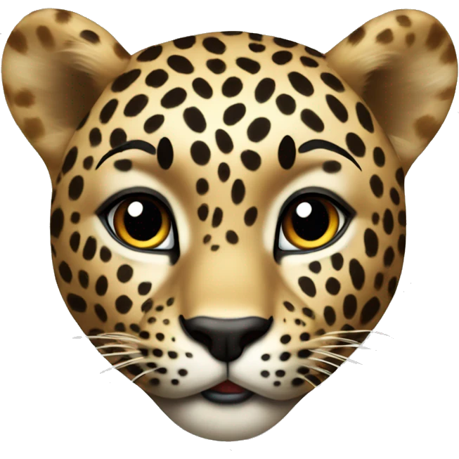 Leopard with a big diamond necklace emoji