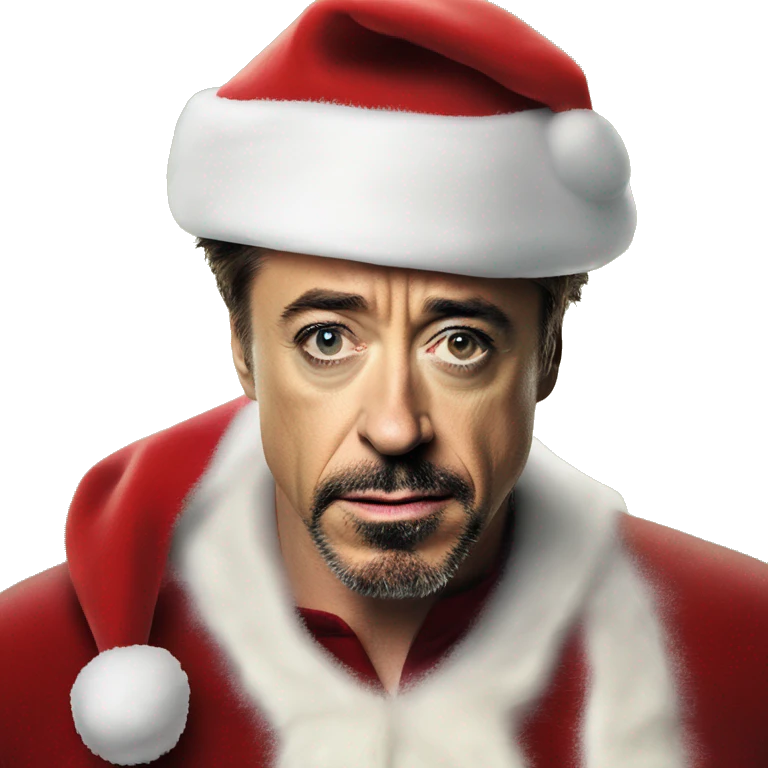 robert downey jr. as santa claus emoji