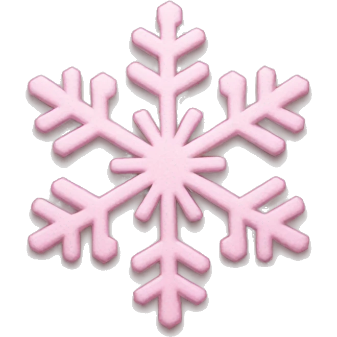 pastel pink snowflake  emoji