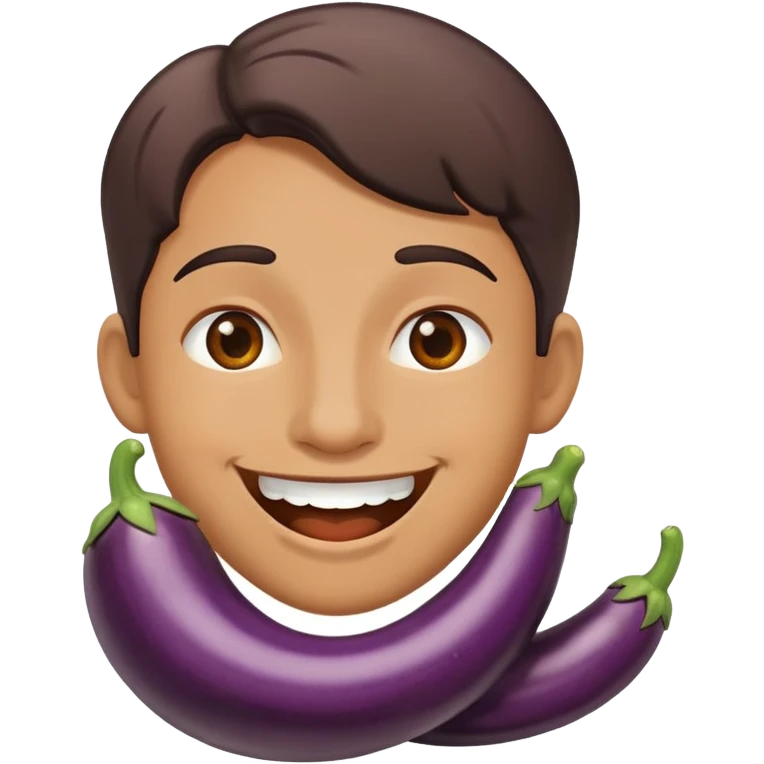 eggplant in mouth emoji
