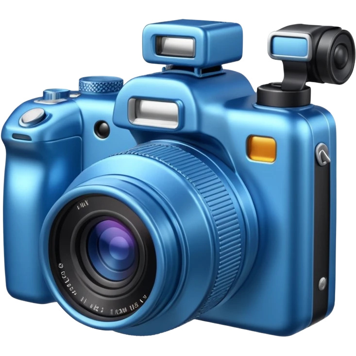 blue new camera with different angles emoji