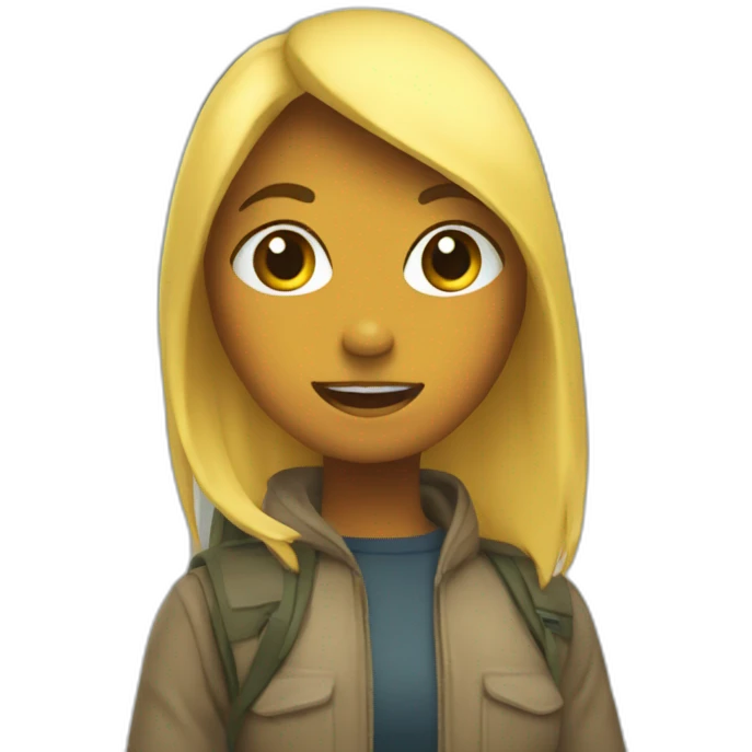 Chica en el bosque emoji