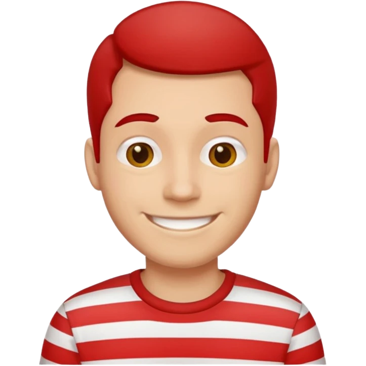 Men with red Striped Shirt emoji