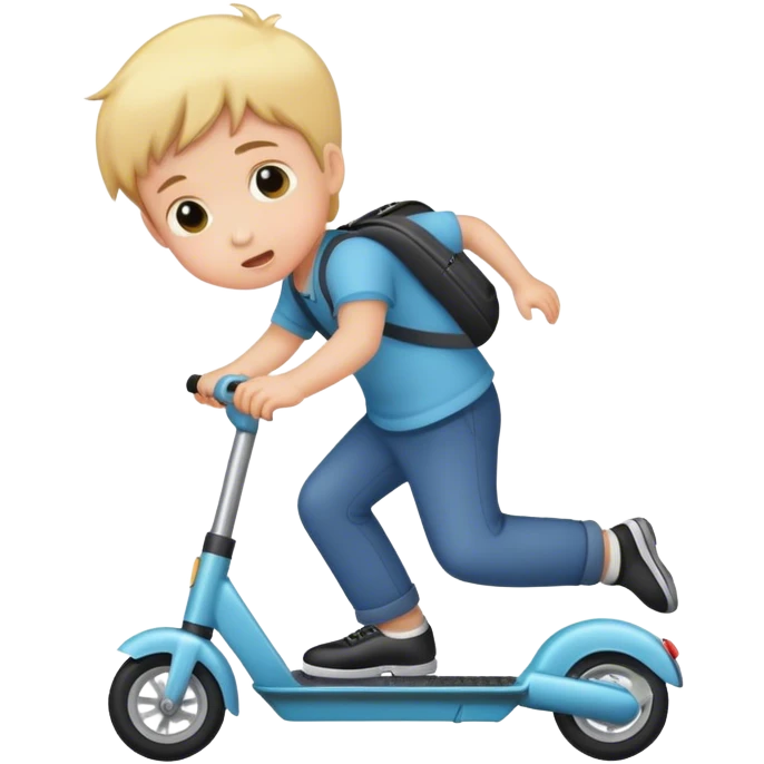 child falling off a scooter emoji