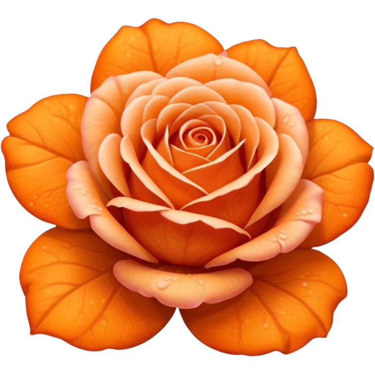 Orange winter rose  emoji