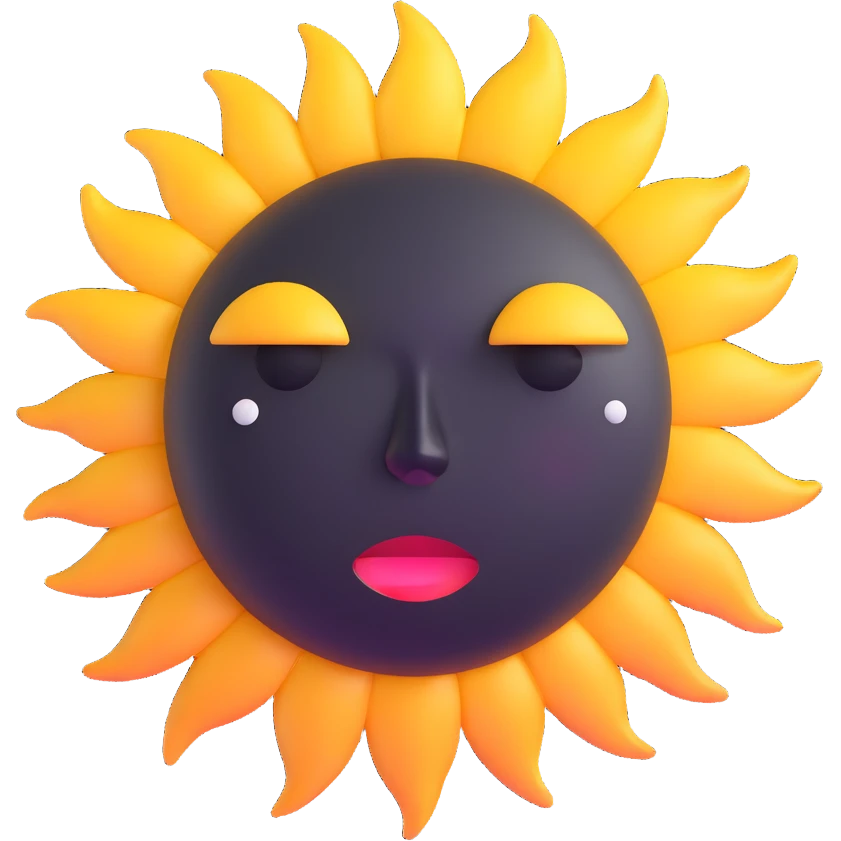 crying sun with visible tears emoji