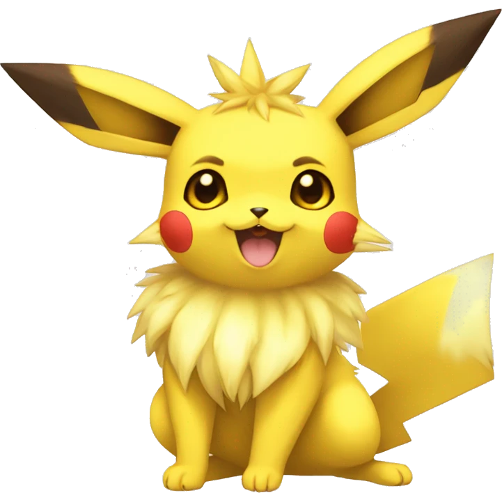 Pikachu-Eevee-Jolteon full body emoji