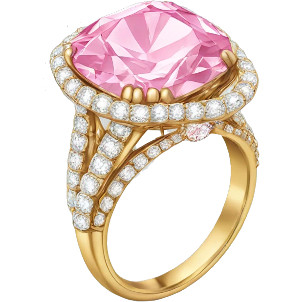 Pink diamond very ring emoji