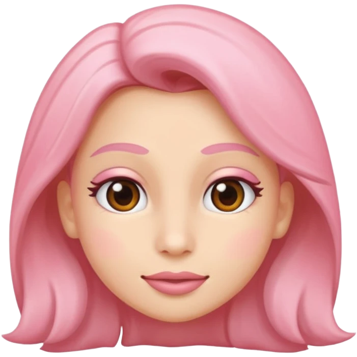 Um coração cor de rosa claro enormee,sem cara e atenção com vários acessórios super fofoss emoji