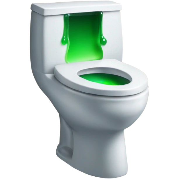 toilet with green liquid emoji