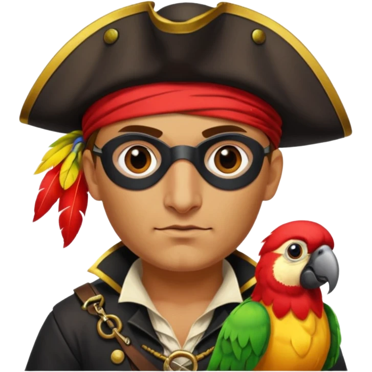pirate and parrot emoji