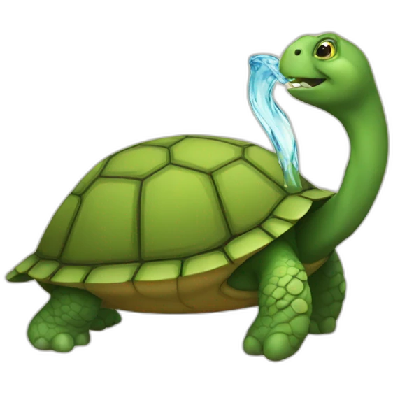 turtle drinking  emoji