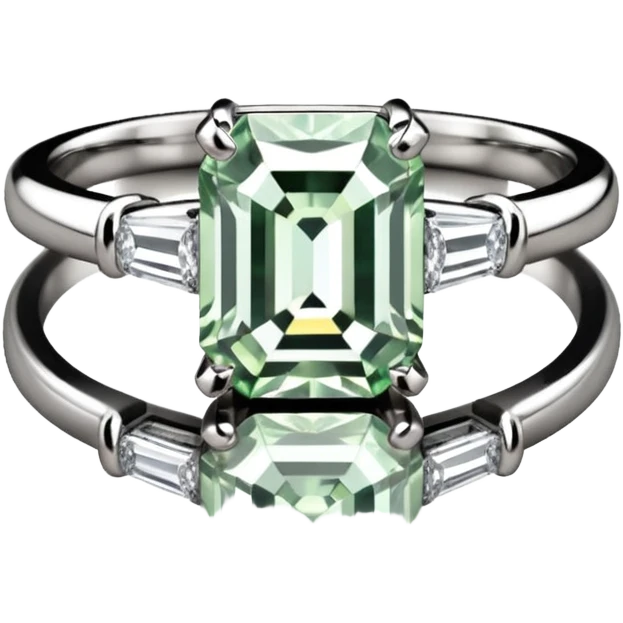 glitter esmerald diamond married ring emoji