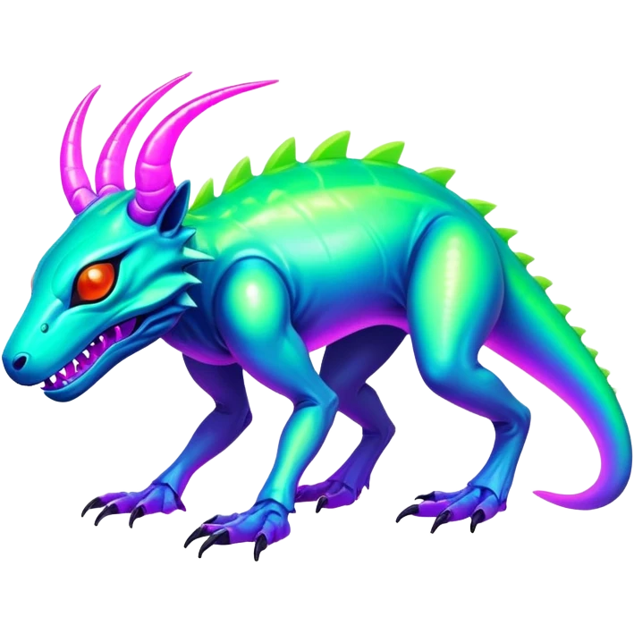  futuristic lush cool edgy neon Fionbri-Vernid-ET-creature (full body) emoji