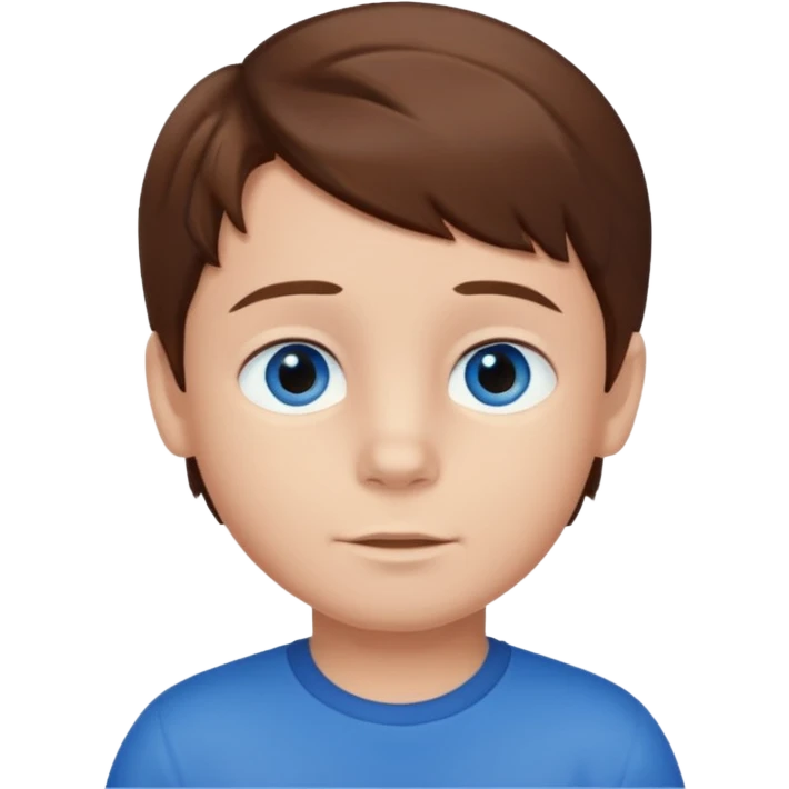 A 4 year old boy with brown hair emoji