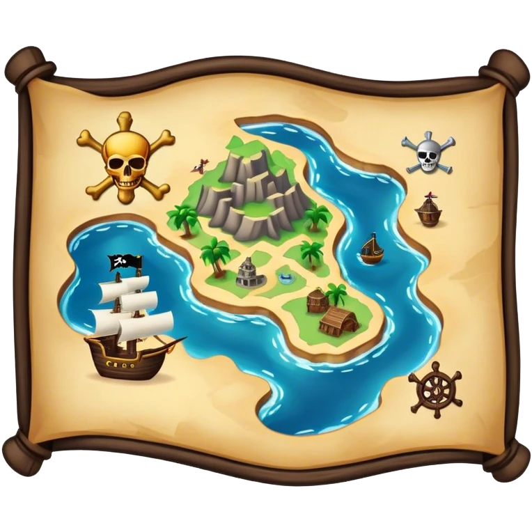 Piraten landkarte  emoji