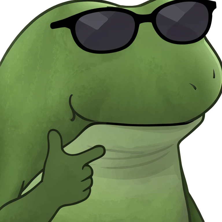 bufo frog wearing sunglasses, dancing on sand with sunbeams, festive beach party vibe emoji