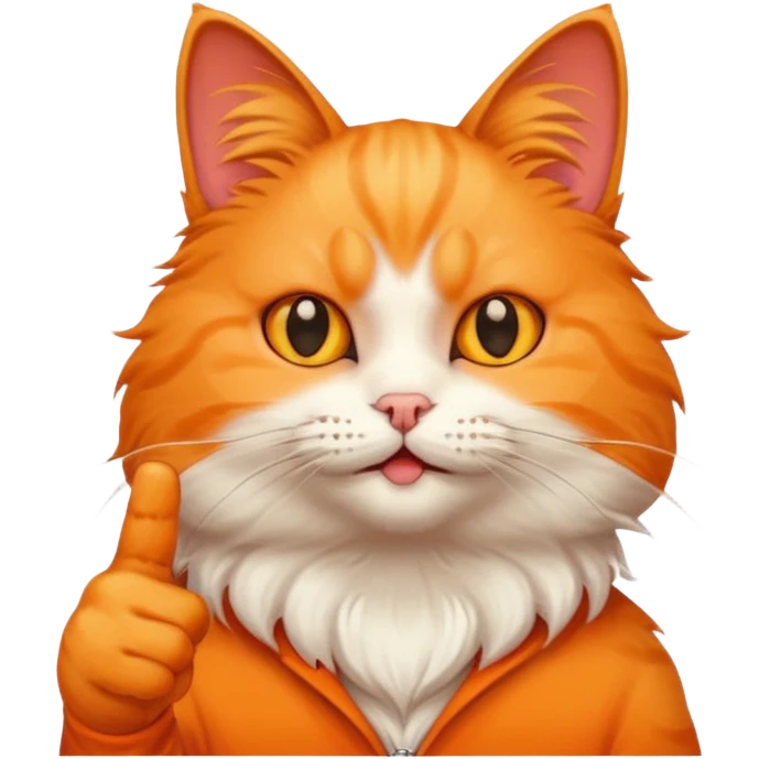 Cat middle finger  emoji