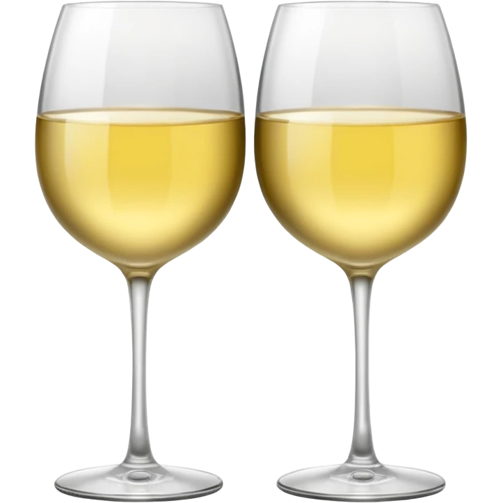 two white wine modern glasses cheering emoji