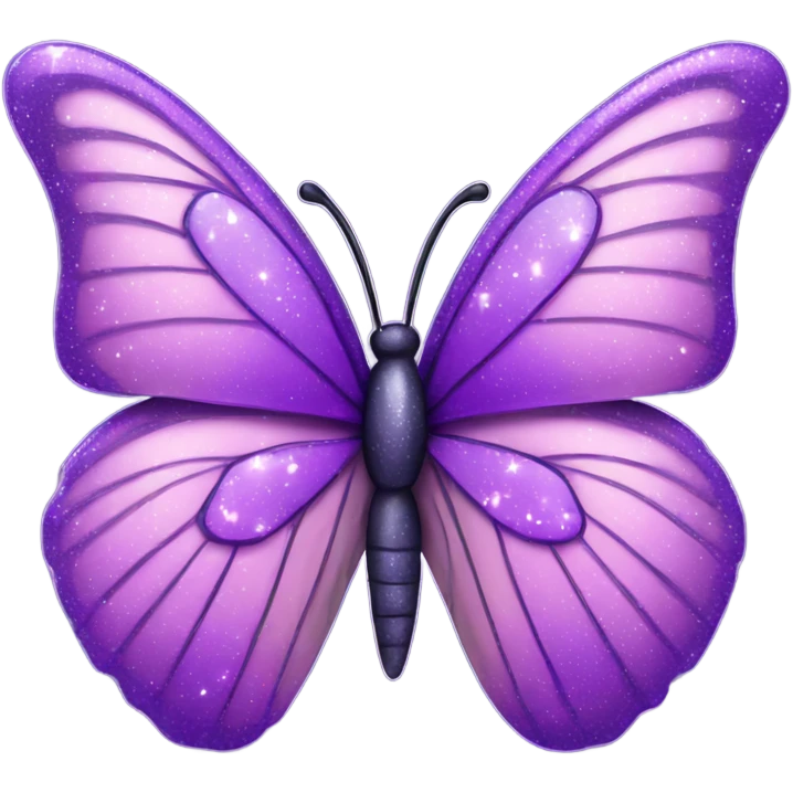 Purple sparkly butterfly  emoji