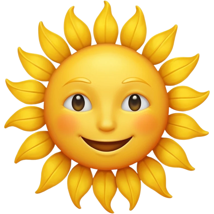 smiling sun emoji, simple and cheerful emoji