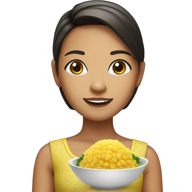 Thailand girl with pineapple rice emoji