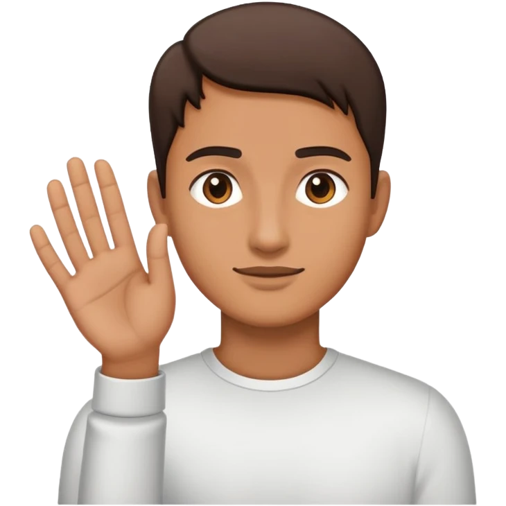 Person with one hand sideways on face and the others hand straight out sideways too emoji
