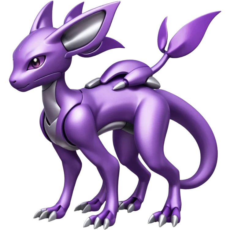 Futuristic Modern Miraidon-Genesect-Mewtwo-Fakémon-hybrid-creature (full body)  emoji