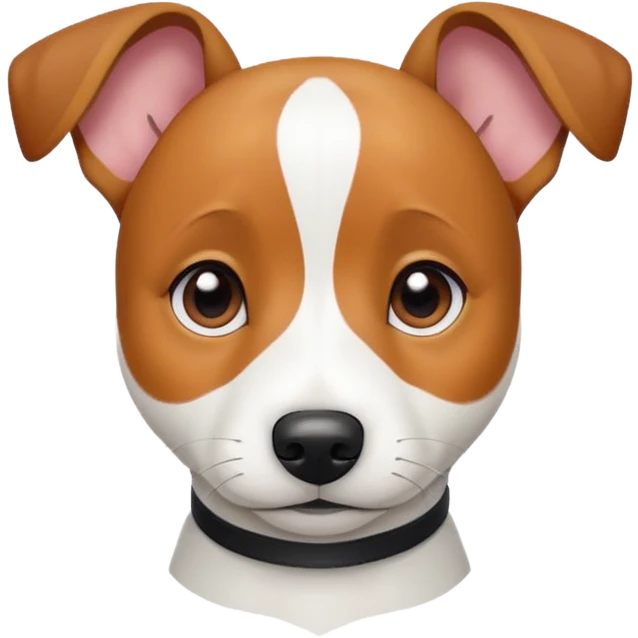 Jack Russel Terrier with white ears no spots emoji