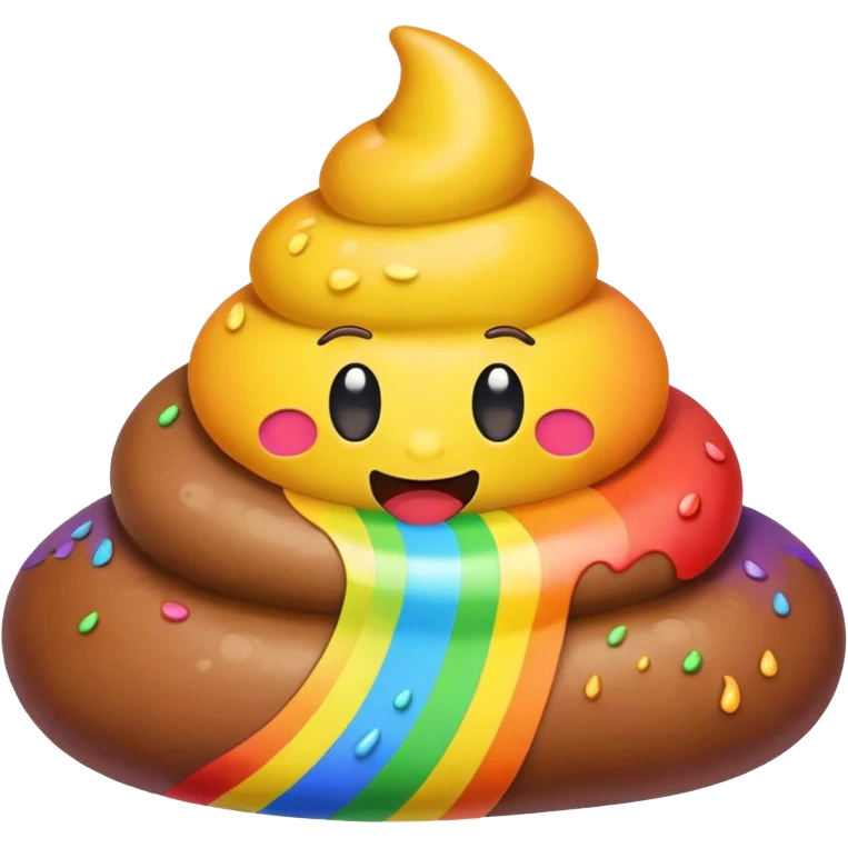 rainbow poop emoji landscape  emoji